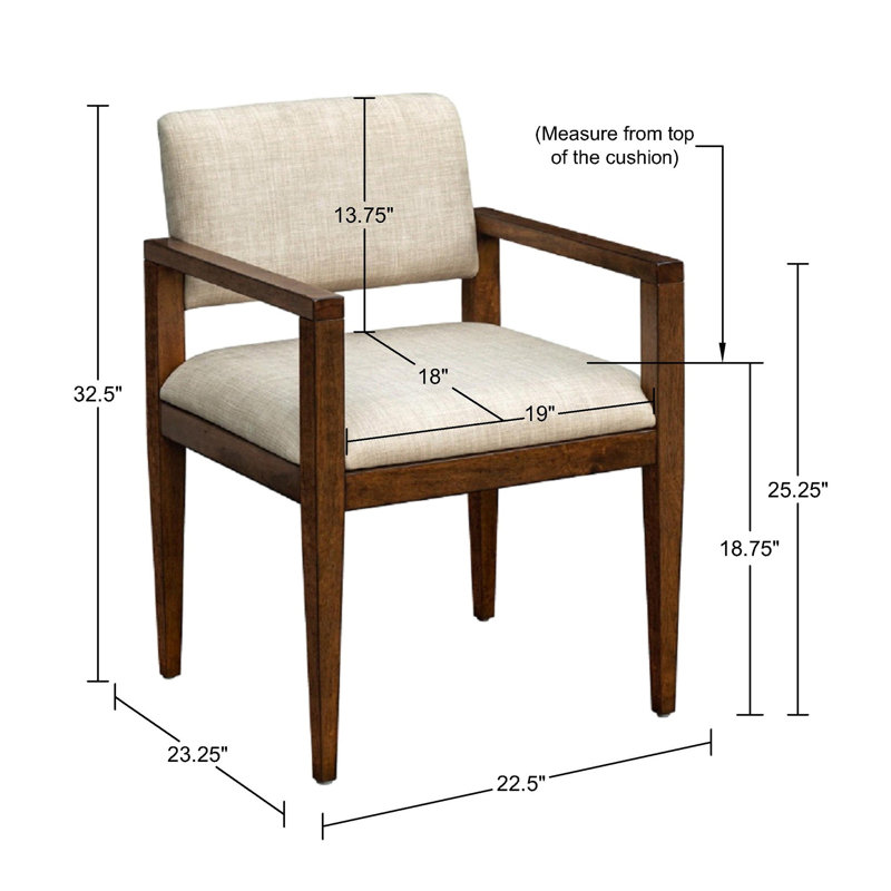 Druscilla Modern Upholstered Dining Chairs with Arms
